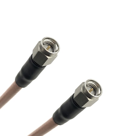 RG-400 Coaxial Cable Assembly W/SMA (Male) To SMA (Male) Connectors, 50 Ohm Impedance, 50 Ft Length